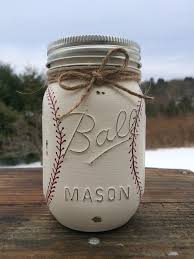 Hand Painted Baseball Mason Jar Bank Baby Shower Gift Boys Birthday Gift Sports Nursery M Einmachglaser Basteleien Weckglas Diy Einmachglas Bastelarbeiten
