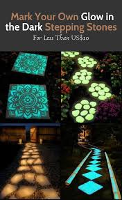 Fun Diy Backyard Landscaping Ideas To Try Out With Kids At Glow In The Dark Party Stepping Stones Diy Backyard Decor Garden Stepping Stones