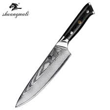 Shuangmali Couteau De Cuisine Damas Couteau De Chef Profesional De 8 Pouces En Acier Damas A 67 Couches Couteau A Viande Achat Vente Couteau De Cuisine Shuangmali Couteau De Cuisi Cdiscount