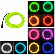 10m Dc3v Car El Wire Neon Light Led Flexible Soft Tube Rope Strip Lamp Car Decoration Lighting With Battery Case Sale Banggood Com