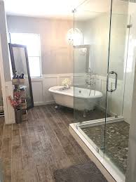 Bathroom Remodel Master Bathroom Clawfoot Tub Bathtub Chandelier Blogger Grey Small Farmhouse Bathroom Modern Farmhouse Bathroom Farmhouse Master Bathroom