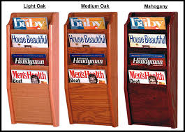 If you've got a similar assortment of these clamps, the rack shown here should suffice. Quality 4 Pocket Wall Magazine Rack Solid Oak Wood
