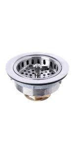 4.8 out of 5 stars. Varnahome 3 1 2 Deep Cup Kitchen Sink Drain Assembly 304 Stainless Steel Construction With Fixed Post Basket And Long Extended Shank Cas Approved And Matte Black Finish Amazon Com