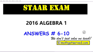 Item reporting readiness or content student process student correct. Algebra 1 Staar Exam Answers 2016 6 To 10 Assessment Review Eoc Help Online Mathgotserved Youtube