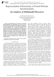 Maybe you would like to learn more about one of these? Pdf Representation Of Femininity In French Perfume Advertisements An Analysis Of Multimodal Discourse