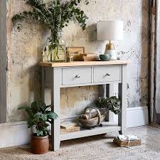 Chester Console Table From The Cotswold Company Free Delivery Free Returns Painted Grey Cons Gray Console Table Console Table Styling Console Table Hallway