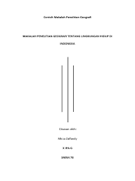 Contoh judul skripsi jurusan kesehatan lingkungan (lengkap) sunday, september 15th 2013. Contoh Proposal Penelitian Geografi Tentang Sampah Lakaran