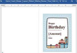 Birthday gift card template word. Birthday Gift Certificate Card Template For Word