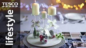 This vintage wine glass has been handpainted with a cute gingerbread face. How To Create A Wine Glass Candle Holder For Christmas Tesco Living Youtube