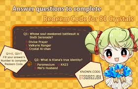 The following genshin impact promotional codes work on the global version, which was released on september 28, 2020. Ai Chan S Quiz Complete The Redeem Honkai Impact 3rd Facebook