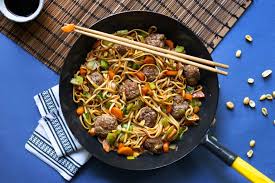 Wok De Boulettes De Bœuf Au Gingembre En 2020 Recettes De Cuisine Wok Alimentation