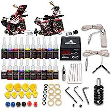 Shop most popular usa tattoo supplies eligible for global shipping on amazon. Amazon Com Beginner Tattoo Kit 2 Machine Gun 20 Hao Tattoo Ink 5rl Tattoo Needles Tips Tubes Grips Power Supplies Beauty Personal Care