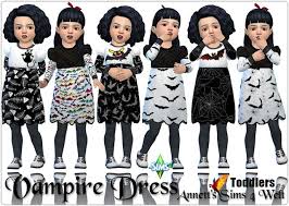 I realy don´t understand why origin stopped beeing able to play as vampire child. Annett S Sims 4 Welt Toddlers Vampire Dress Sims 4 Children Sims Sims 4