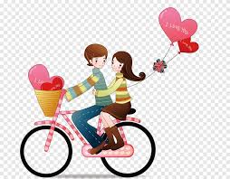 Boy and girl riding bicycle, Love Romance couple Passion, Romantic ...