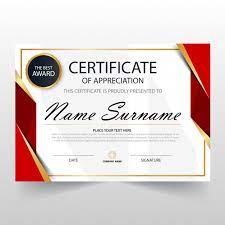 Chose from several free printable award certificate templates. Free Vector Red Horizontal Certificate Template