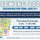 Sewing 101 for Teens (1 of 4) - Central
