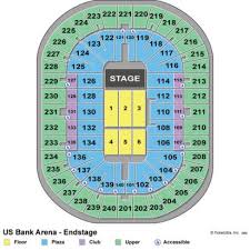 Us Bank Arena Seating Chart With Rows And Seat Numbers