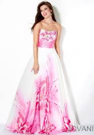 With our guaranteed lowest prices and you can't go wrong. French Novelty Jovani White And Pink Floral Empire Prom Dress 30015