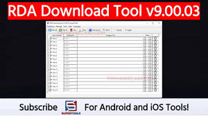 Rda Download Tool V9 00 03 Android Smartphone Rda Android