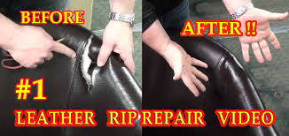 Leather Rip Repair 1 Video Youtube Leather Couch Repair Diy Leather Repair Leather Furniture Repair