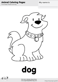 Baby animal coloring pages for kids. Dog Coloring Page Super Simple