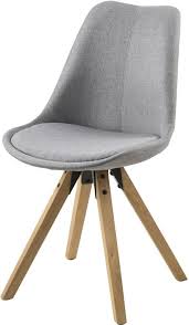 24designs stoel dex grijze stoffen zitting houten poten set van 2 stoelen grijze stoel houten