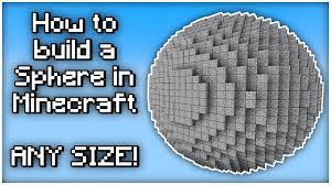 🌐How to Build a PERFECT Sphere of ANY SIZE in Minecraft! - YouTube