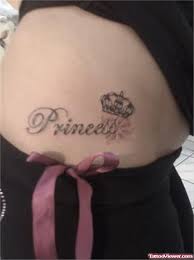 These tattoos may look ironic if worn by fools, clowns, and pretenders. Princess Letters Crown Tattoo