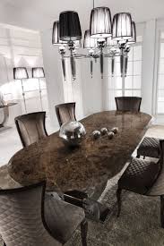 Luxury Italian Brown Marble Oval Dining Set Juliettes Interiors Glamourous Dining Room Dining Room Table Marble Dining Table Marble