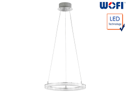 Hängelampe Rund Silbern ø 40cm Led 24w Designerlampen