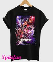 Marvel Avengers Endgame Signature All Heroes T Shirt Hero Tshirt Print Clothes T Shirt World