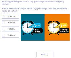 Which us state doesn't do daylight savings? Weekly Math Task Daylight Savings Time Trivia Woot Math