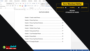 Cara Cepat Membuat Daftar Gambar Tabel Grafik Secara Otomatis Di Word Eman Mendrofa