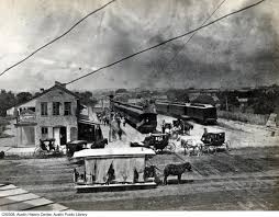 Austin 1890 International Great Northern Depot At Congress Ave And 3rd St Horse Drawn Street Rail Car In Fore Great Northern Railroad Austin Photos Photo