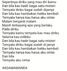 Sekedar mengingatkan kalau hidup itu ngga selamanya manis hehe pasti ada pahit asem asin dll. Pagi Pagi Dapat Lagu Jiwang Dari Adam Suria Amanda