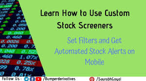 custom stock screener for automated stock alerts chartink