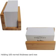 Check out our business card stand selection for the very best in unique or custom, handmade pieces from our business & calling cards shops. Buy Enyuwlcm Bamboo Wood Desktop Business Card Holder Display For Desk Sturdy Business Card Stand For Office Tabletop Counter Organizer 2 Pack Online In Vietnam B07tg8tv8t