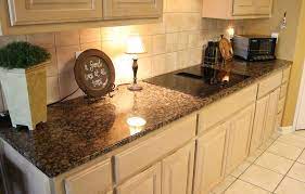 Baltic Brown Granite Countertop With Large Beige Tinted Backsplash Brown Granite Countertops Granite Countertops Kitchen Baltic Brown Granite