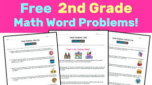 Have you considered using numberless word problems in first grade? Free Grade Math Word Problem Worksheets Problems 1st Sumnermuseumdc Org