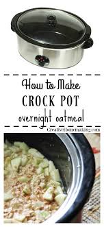Crock Pot Apple And Cinnamon Oatmeal Breakfast Crockpot Recipes Oatmeal Recipes Crockpot Crockpot Breakfast