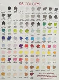 Blick Color Chart In 2019 Brush Markers Copic Markers