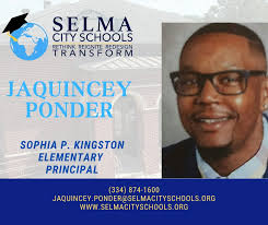 title Introducing Ja'Quincey Ponder as the newly appointed principal of  Sophia P. Kingston (SPK) Elementary School! With over fourteen years of  experience in education, including roles as an elementary teacher and  secondary