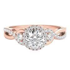 Helzberg Limited Edition 1 Ct Tw Diamond Engagement Ring In 14k Rose White Gold Engagement Rings Twisted Helzberg Engagement Rings Simple Engagement Rings