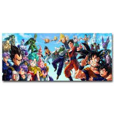 Hot japan anime dragon ball z vegeta poster wall scroll home decor 8x12 fl1013. Dragon Ball Z All Characters Art Silk Poster Huge Print 12x28 24x55inch New Japanese Anime Wall Pictures For Home Wall Decor 004 Buy At The Price Of 5 59 In Aliexpress Com Imall Com