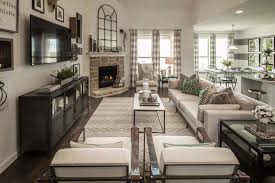 Highland Homes Richmond Model Home In Dallas Fort Worth Texas Parkside Celina Community Livingroom Living Dining Combo Home Home Living Room