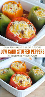Low Carb Stuffed Peppers Recipe Make These Keto Stuffed Peppers With Ground Beef Chicken Or Turkey For An E Low Carb Stuffed Peppers Stuffed Peppers Recipes