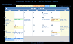 Uno de los lapsos más esperados es la semana santa, pues significa el momento para vacaciones; Calendario Septiembre 2019 Con Dias Feriados Mexico