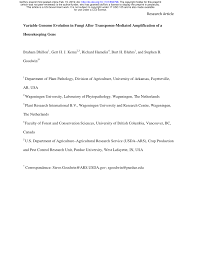 We realize there are many pest control companies to choose from. Pdf Variable Genome Evolution In Fungi After Transposon Mediated Amplification Of A Housekeeping Gene