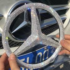 Bling One Piece Easy To Install Mercedes Benz Logo Decal For Front Grille Emblem In 2020 Mercedes Benz Logo Mercedes Benz Interior Car Bling