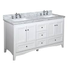 Shaker cabinets is indeed a timeless choice. Abbey 60 Shaker Style Double Sink Bathroom Vanity Carrara Marble Top Kitchenbathcollection